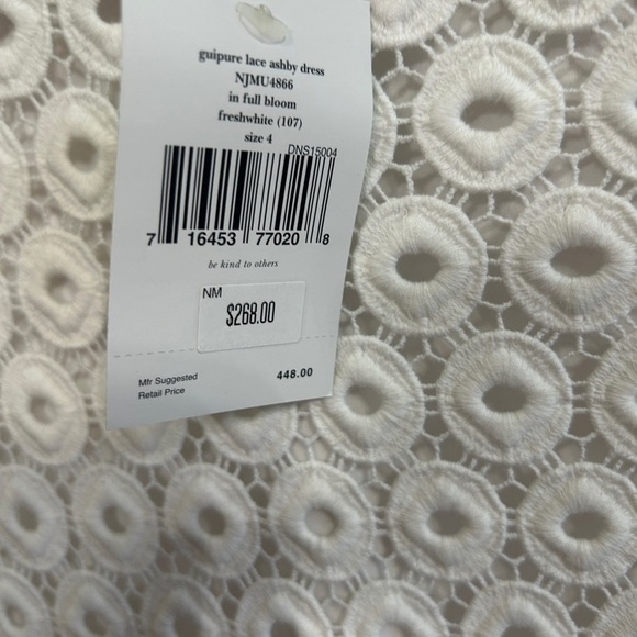 NWT Kate Spade eyelet dress size 4! Gorgeous! 3/4 sleeves. Above knee. Bride - Picture 5 of 12